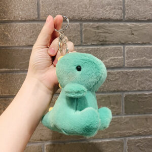 Plush sitting dinosaur-dark green
