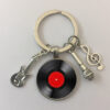 Wholesale Vinyl Records Retro Phonograph Glass Metal Keychains