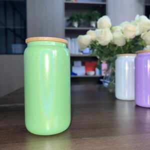 16oz Single Layer Rainbow Paint Green / 401-500ml