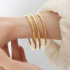 Wholesale Titanium Steel Gold Plated Ring Bracelet