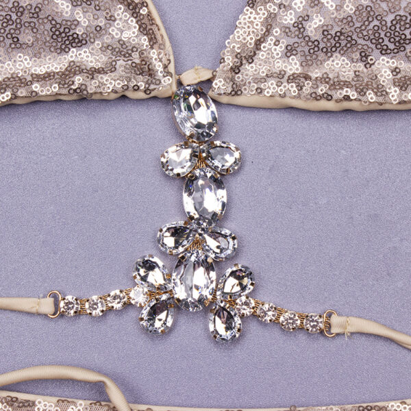 O1CN01RWF5Ib1dbNbMSq1zp_2201208973754-0-cib Wholesale Sequin Bikini Three-Piece Set Swimwear Polyester