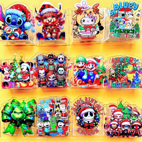 Wholesale 10cm Cartoon Christmas DIY Acrylic Pen Holder OLY Exclusive
