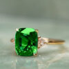 Wholesale New Square Four Claw Inlaid Zircon Copper Ring