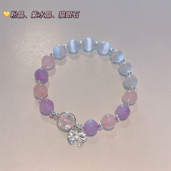 Wholesale Amethyst Bow Cat's Eye Bracelet
