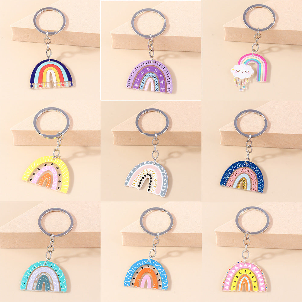 Wholesale Acrylic Rainbow Keychain