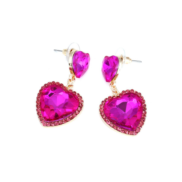 Wholesale Crystal Diamond Heart Alloy Earrings