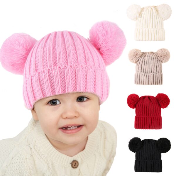 Wholesale Children's Plain Knitted Acrylic Hats