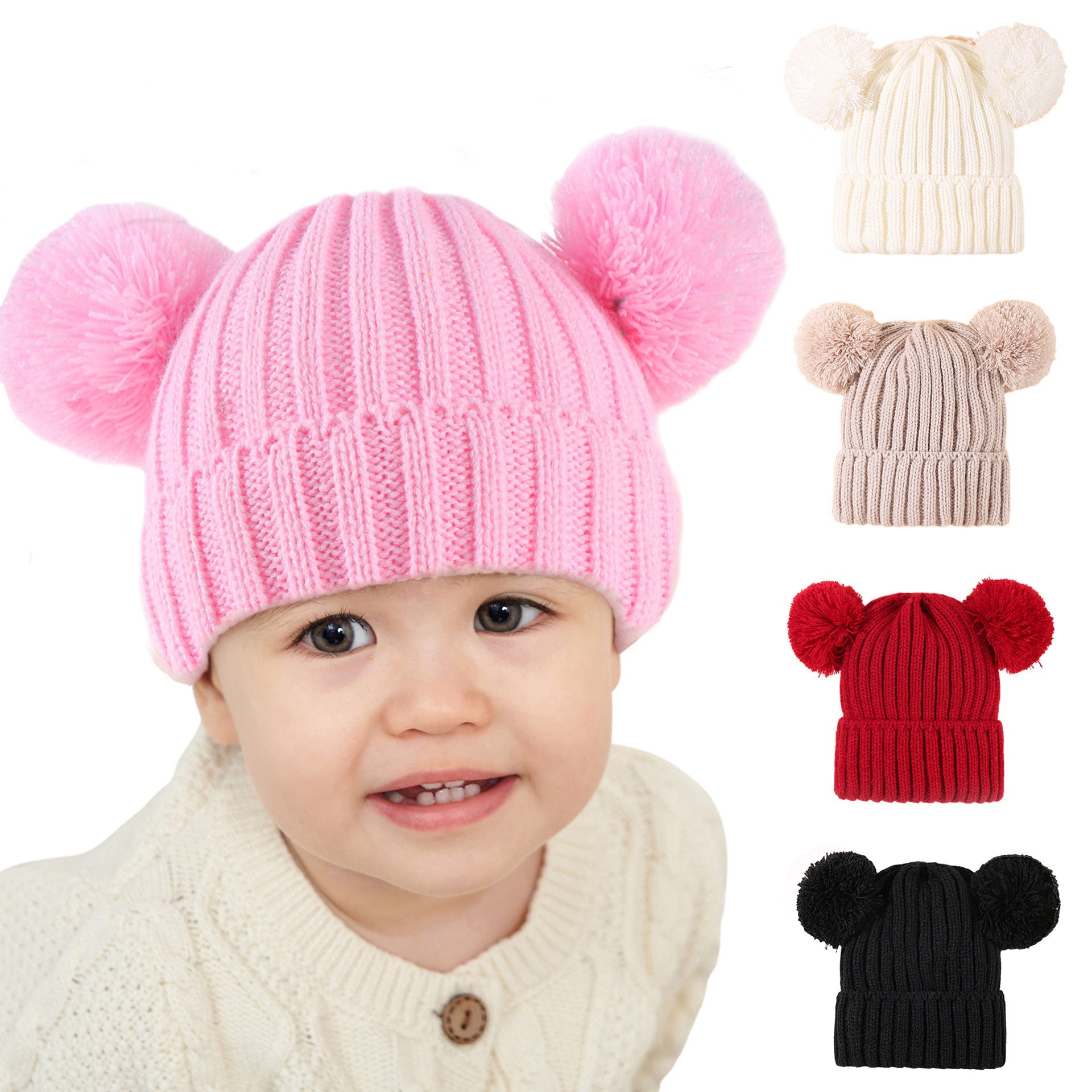 Wholesale Chilen's Plain Knitted Acrylic Hats