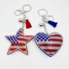 Wholesale Velvet Inlaid Diamond Heart Keychains