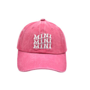 Rose red-three-row MINI baseball cap
