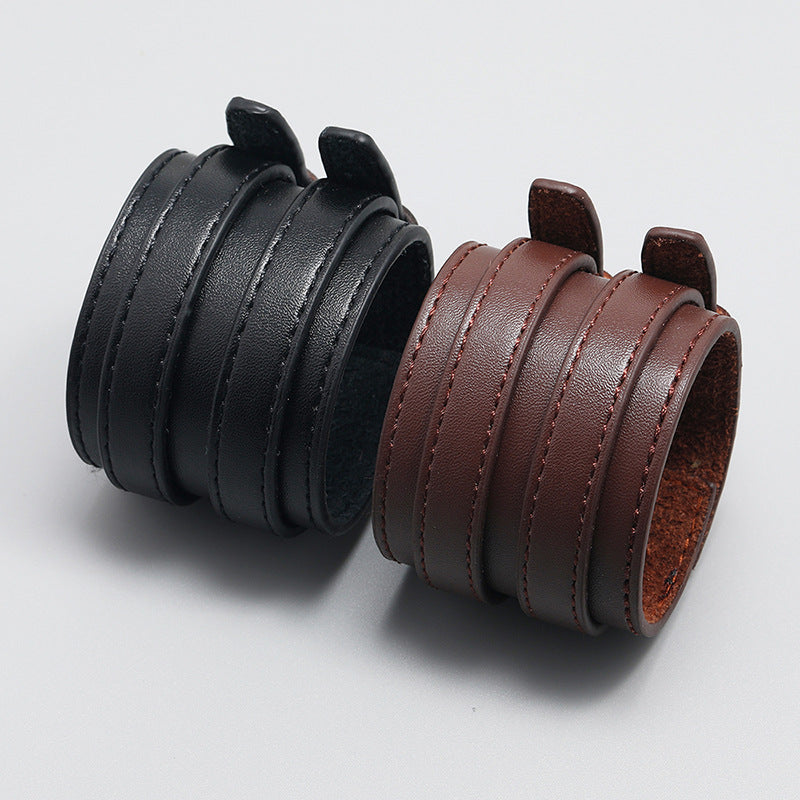 Wholesale Wirepunk Men's Leather Bracelet