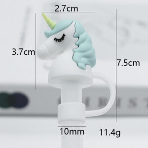 New green unicorn 10mm / Bagged without straw