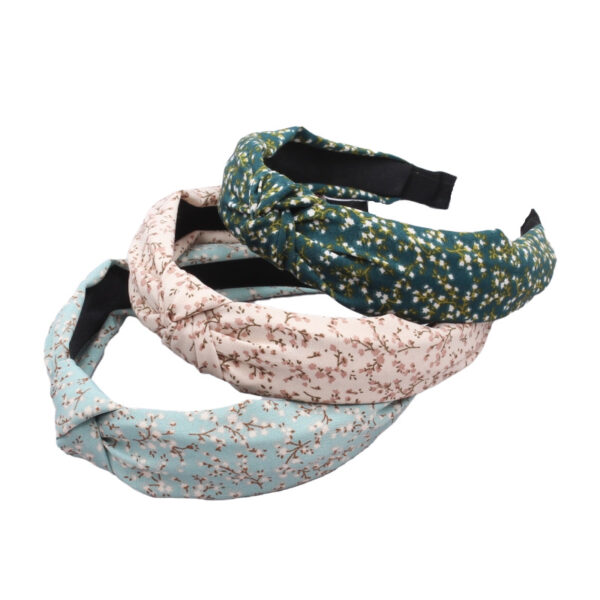 Wholesale Fabric Printed Cross Knotted Headbands