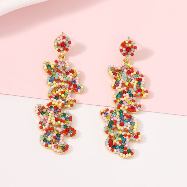 Wholesale Mother's Day Rice Beads Pearl MAMA Earrings
