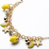 Wholesale Starfish Lemon Yellow Fruit Alloy Bracelet
