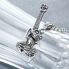 O1CN01RnfSMi21yKOX9Dt9O_2595027053-0-cib Wholesale Stainless Steel Skull Rock Guitar Pendant Necklace