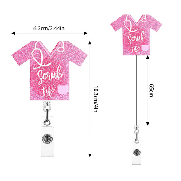 Wholesale Acrylic Doctor Nurse Retractable Badge Reel Keychain