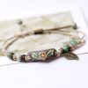 Wholesale clay color shoulder pole flower leaf Bracelet