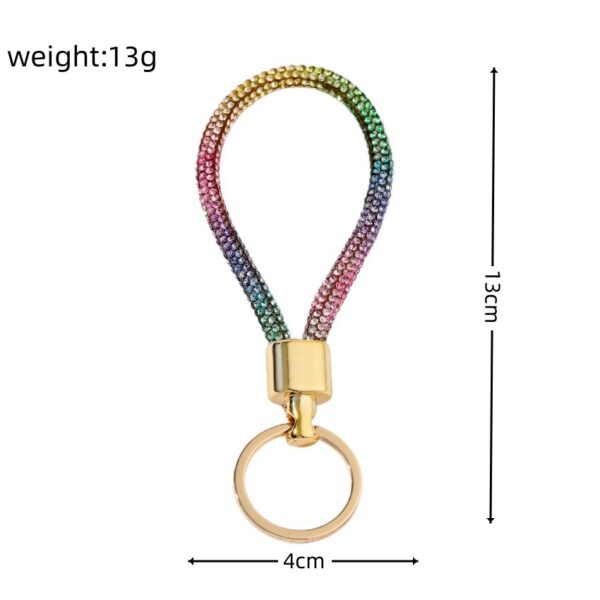 Wholesale Resin Colorful Rhinestone Lanyard Keychain