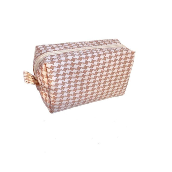 Wholesale Square Candy Color Contrast Fabric Cosmetic Bag