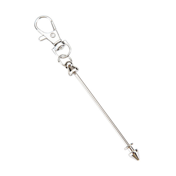 Wholesale New DIY Metal Beaded Cone Bullet Pole Lobster Buckle Pendant Keychain