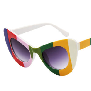 Wholesale Large Frame Butterfly Colorful PC Sunglasses