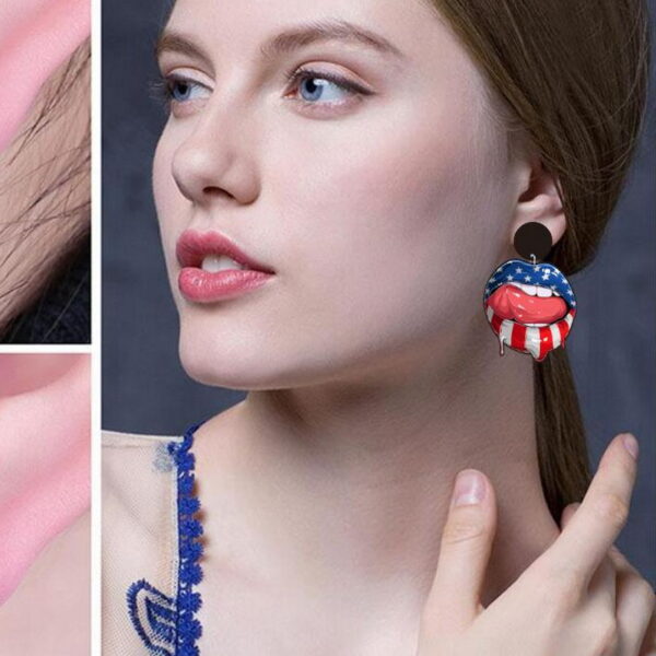 Wholesale USA Independence Day Acrylic Earrings