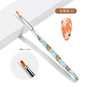 Ribbon painted nail pen 01