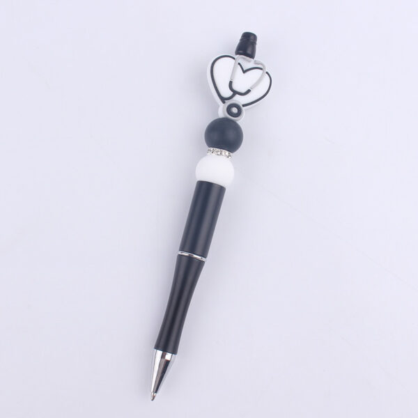 Wholesale Handmade Bead Pen Stethoscope Love Silicone Ballpoint Pen