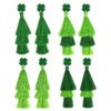 Wholesale St. Patrick's Green Festive Atmosphere Multi-layered Tassel Four-leaf Clover Earrings