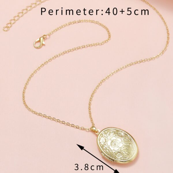 O1CN01RvAKab1Bs2xQg52WP_0-0-cib Wholesale Diy Accessories Photo Box Oval Engraved Pattern Openable Pendant Necklace