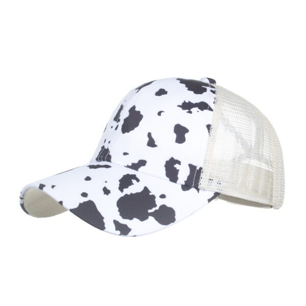 O1CN01RvyZIj1GDLZPFe6V5_2018910588-0-cib Wholesale Cow Pattern Cross Elastic Mesh Ponytail Baseball Cap