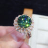 Wholesale Teal Zircon Copper Rings