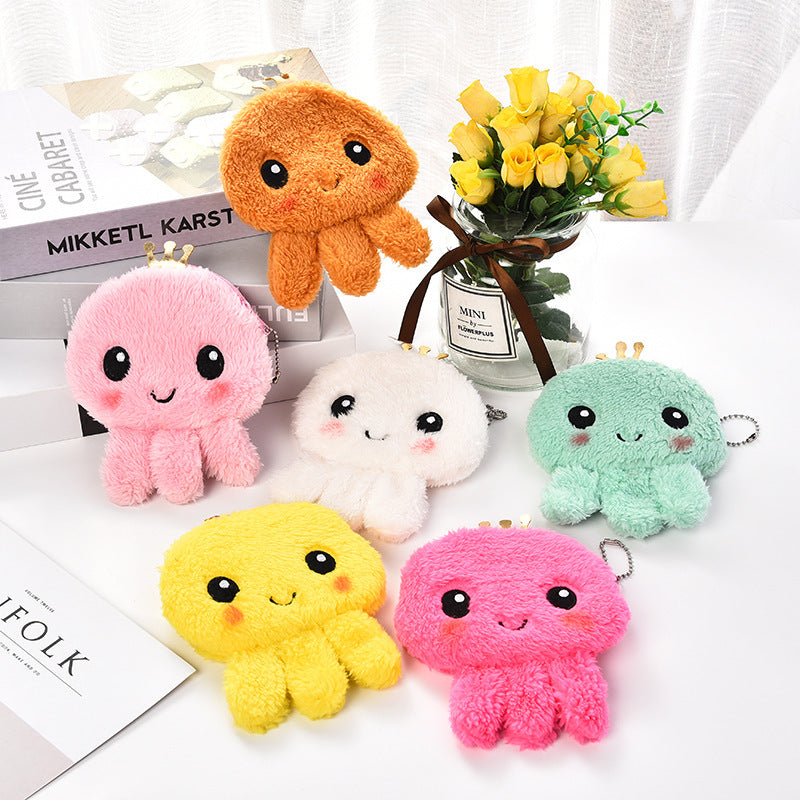 Wholesale lyester Cartoon Octopus Coin Purse
