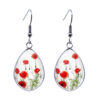 Wholesale Flowers Water Drop Glass Earrings