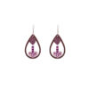Wholesale Cute Hollow Color Heart Wooden Earrings