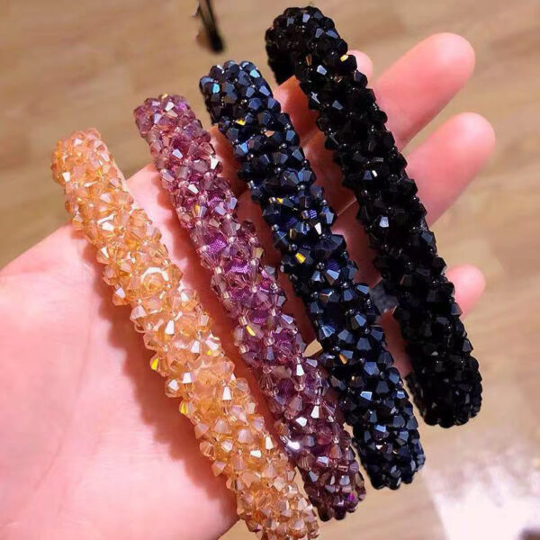 Wholesale Crystal Beaded Wide Brimmed Headband