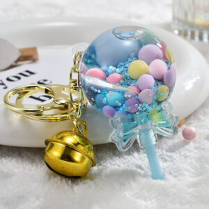 Blue / Light gold buckle + lollipop + Bell A4-1