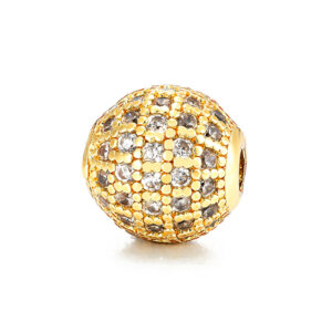 10MM white diamond gold