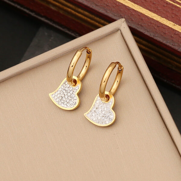 Wholesale Full Diamond Stainless Steel Earrings