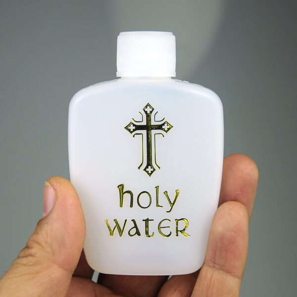 Wholesale Cross Holy Water Bottle Gold Plated Plastic Bottle HolyWater Bottle Baptist Bottle