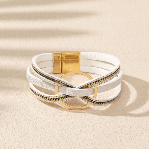 Wholesale Leather Multi-layered Bohemian Magnetic Bracelet