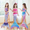 O1CN01S30Dxl1MpG7T5u8qf_2676851483-0-cib Wholesale Mermaid Kids Polyester Swimwear Three-Piece Set