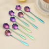 Wholesale Stainless Steel Cherry Blossom Rose Heart Plum Blossom Honey Spoon