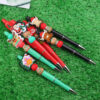 Wholesale Beaded Pens Creative Christmas Series Silicone Beads Colorful Plastic Ballpoint Pens