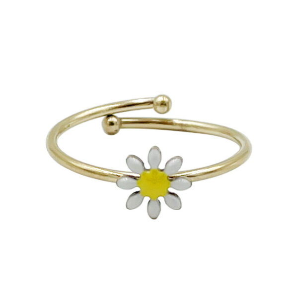 O1CN01S5NSt01MrY9oKR8Qk_2214620821488-0-cib Wholesale Colorful Oil Drip Sunflower Adjustable Titanium Steel Ring