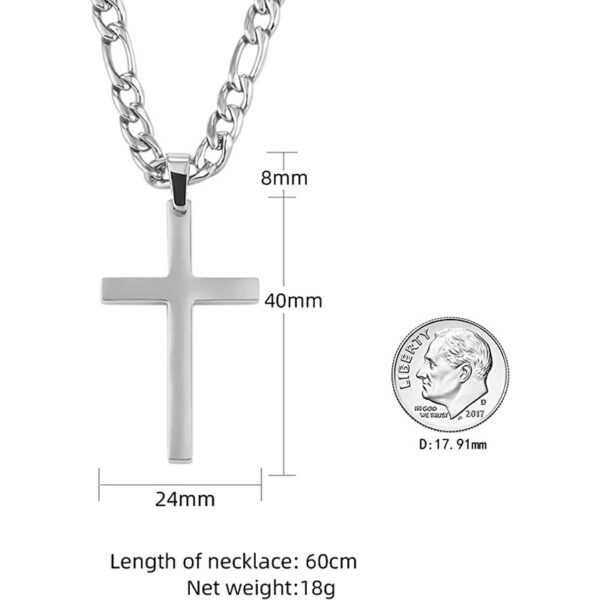 O1CN01S6Rdjr1E3c0v6aDpD_2211909900296-0-cib Wholesale Stainless Steel Cuban Chain Cross Necklaces