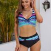 Wholesale Small Fresh Split Polyester Swimwear