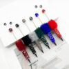 Wholesale Beadable Pen Plastic Creative Cute Plush with Diamonds DIY