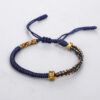 Wholesale Tibetan Hand-woven Diamond Knot Copper Beads Red Rope Bracelet